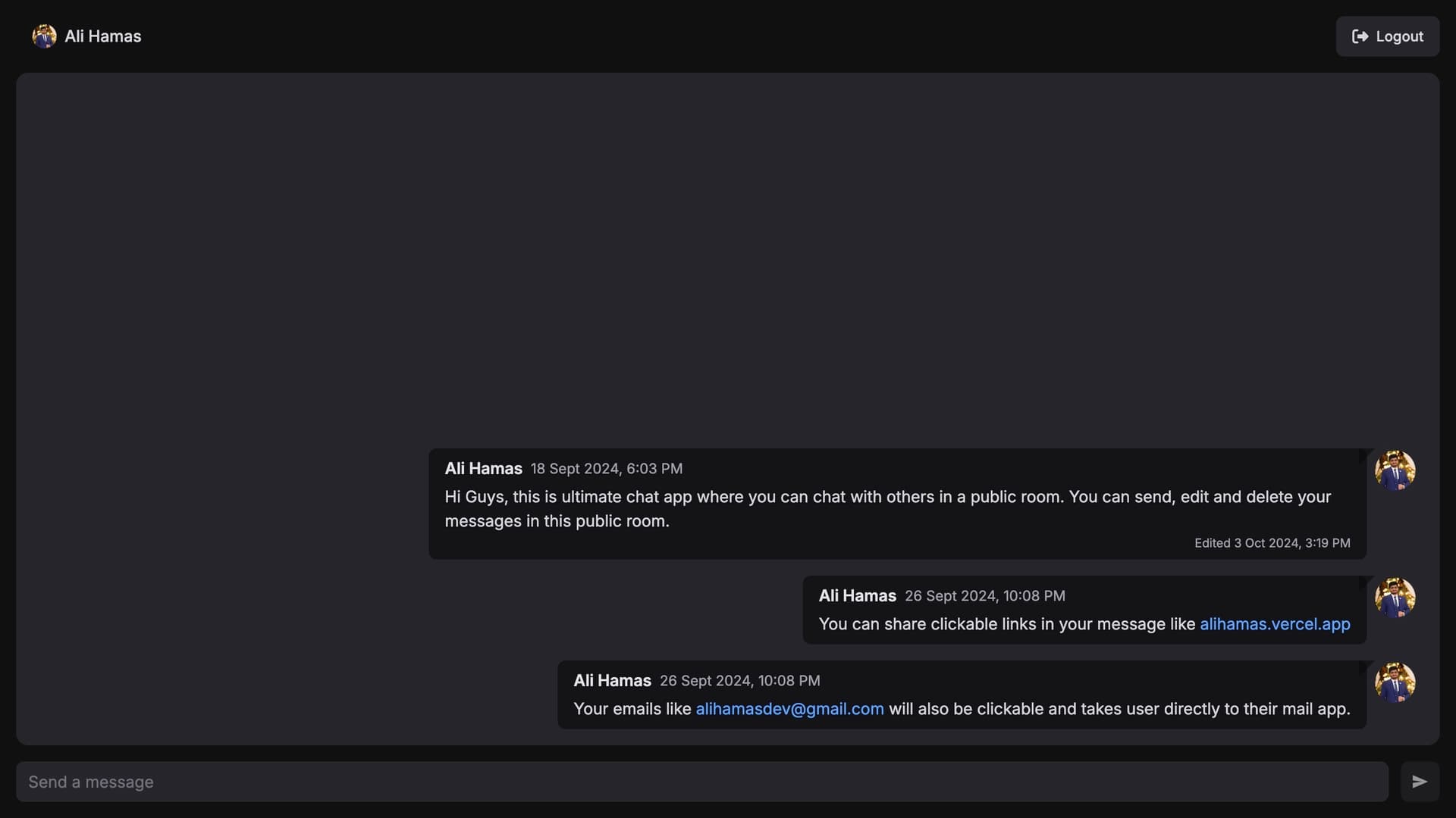 Chaty - Public Chat Room