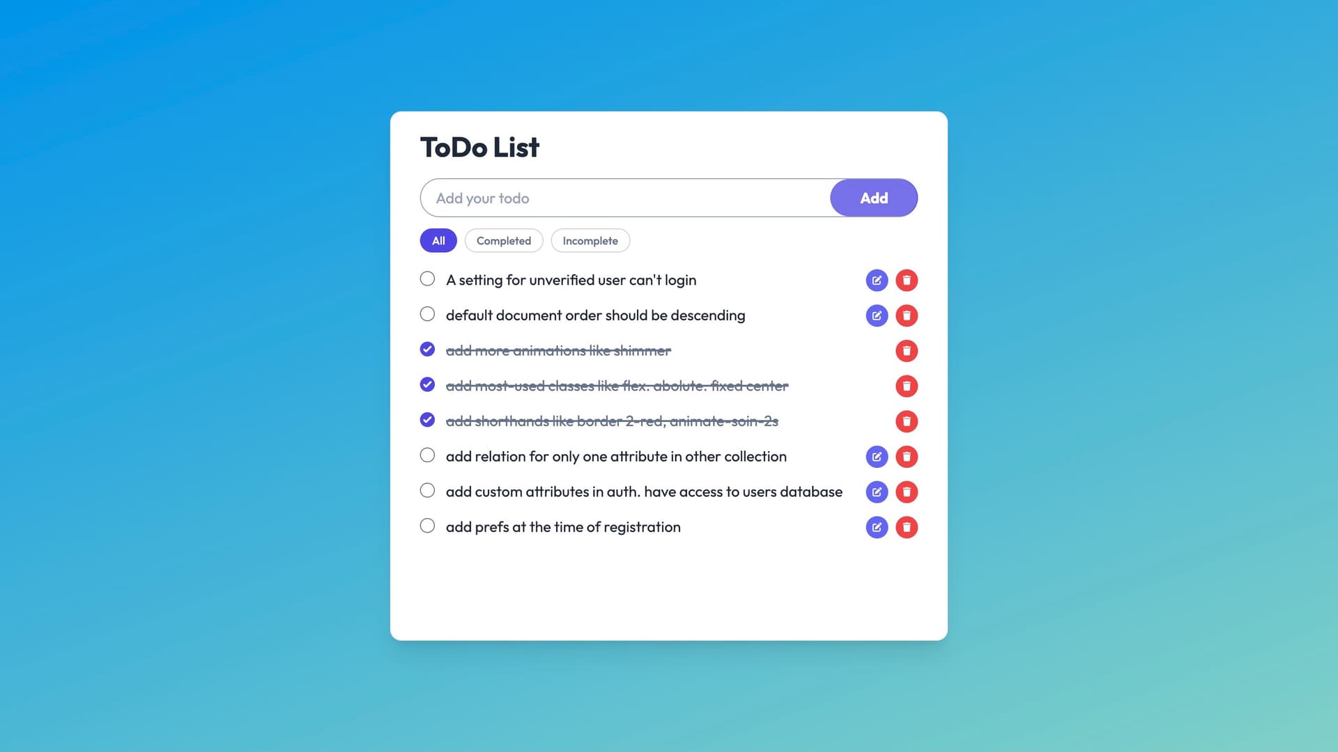 ToDo App